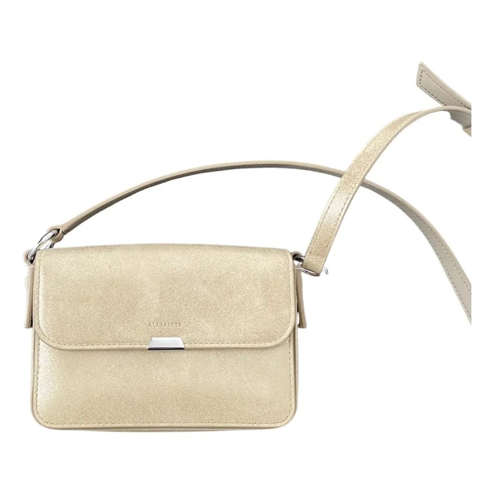 Allsaints Glitz Mini Flap Leather Crossbody Bag
